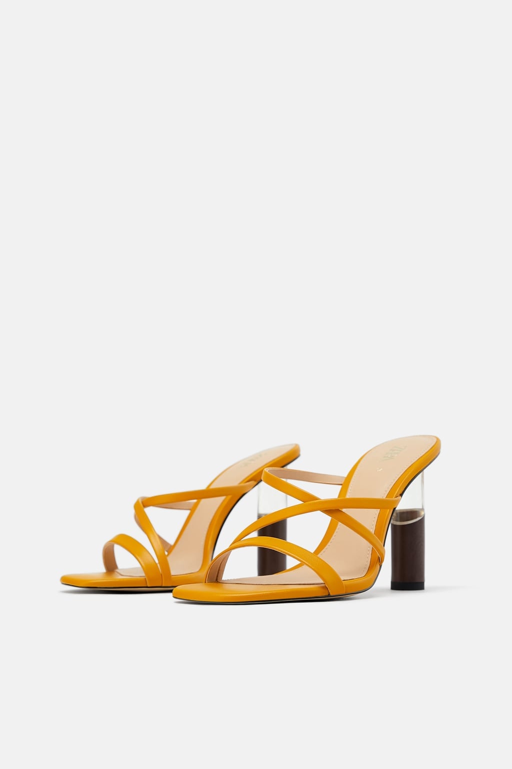 Zara Contrasting Round Heeled Sandal 
