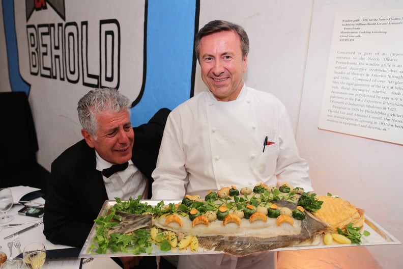 Daniel Boulud Presents the Halibut to Anthony Bourdain