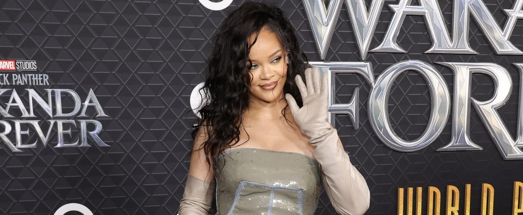 Rihanna Returns to the Red Carpet in a Sequined, Strapless Gown