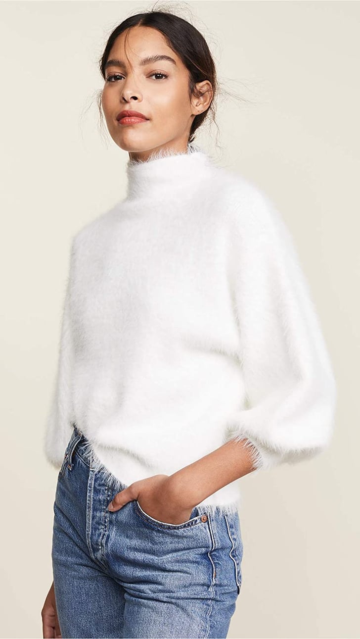 Line & dot fuzzy alder sweater outlet