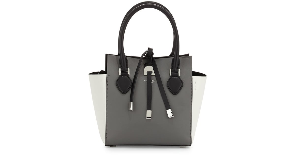 Michael Kors Miranda Extra-Small Colorblock Tote Bag, Slate ($795) |  Jessica Biel's Jumpsuit Is One Sexy Night-Out Outfit | POPSUGAR Fashion  Photo 12