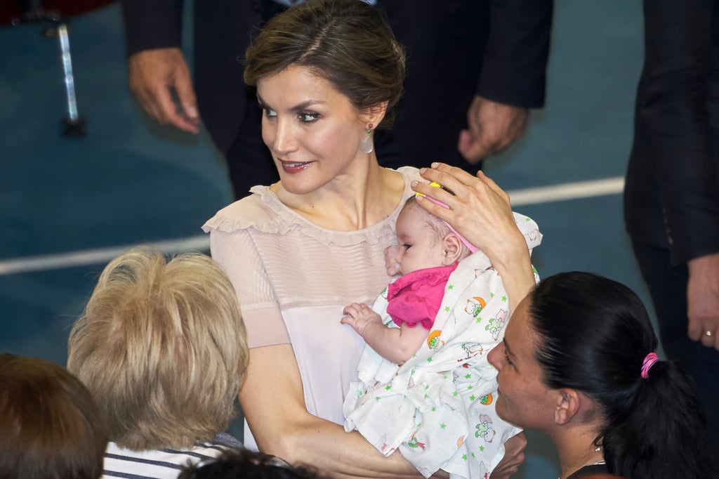 Queen Letizia With Babies and Kids April 2017