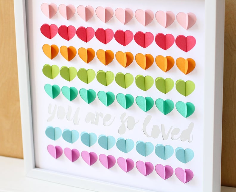 Rainbow 3D Hearts Guest Book Alternative