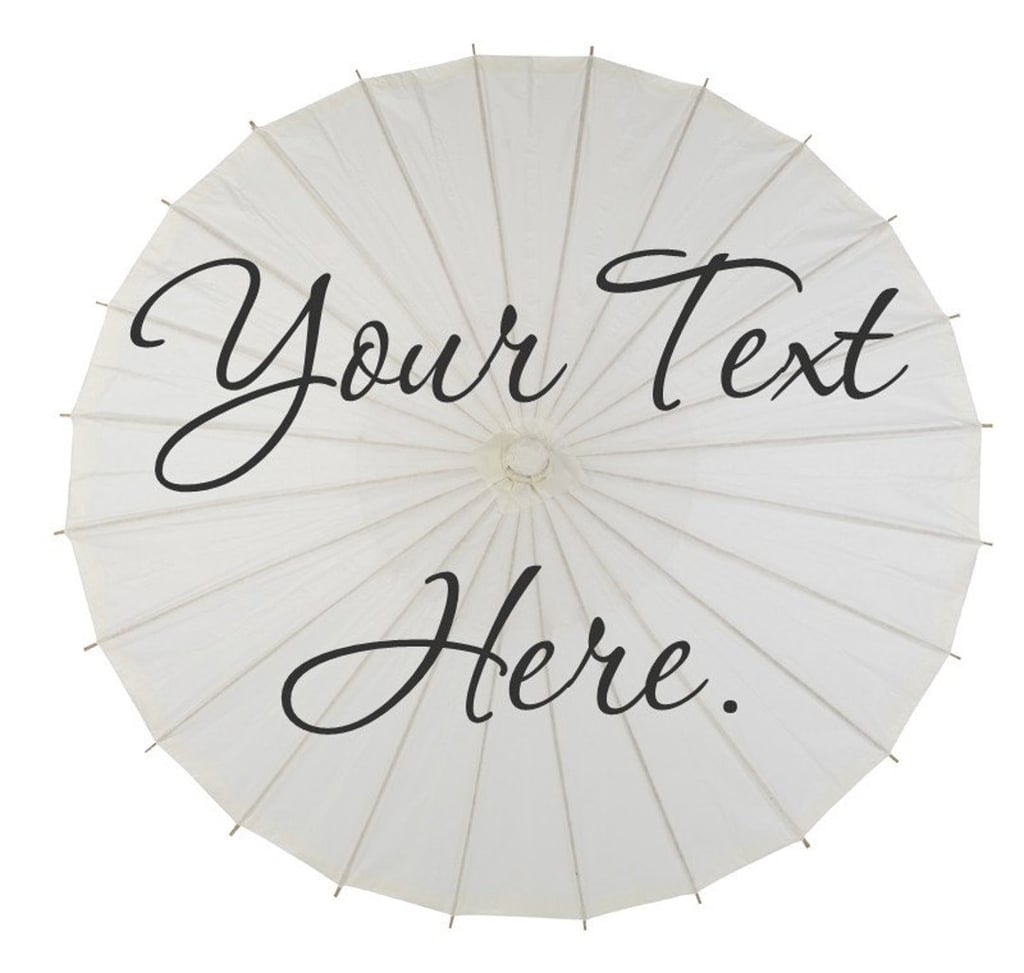 Personalized Parasol Custom Text