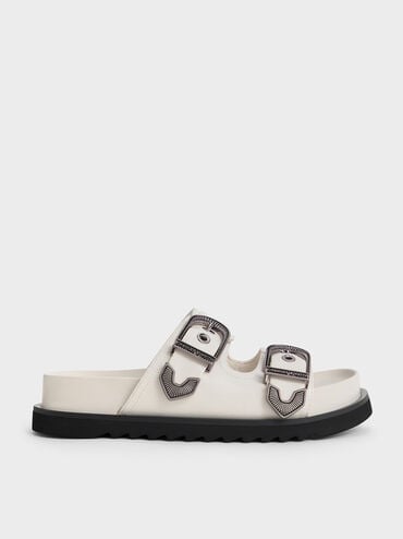 Charles & Keith Kirke Buckled Double-Strap Sandals