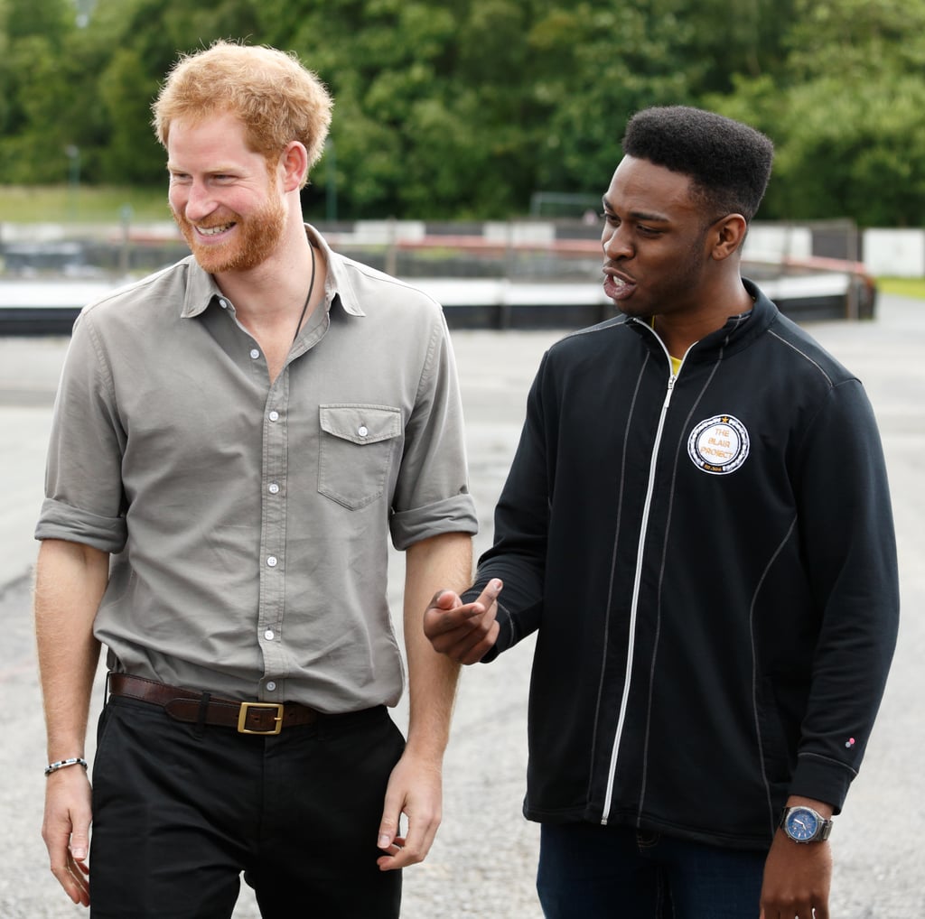 Prince Harry Visits Kids in England July 2016