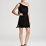 Aqua One-Shoulder Fringed Dress
