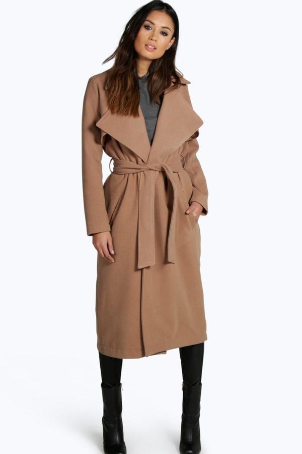 Emily Ratajkowski Camel Coat POPSUGAR Fashion