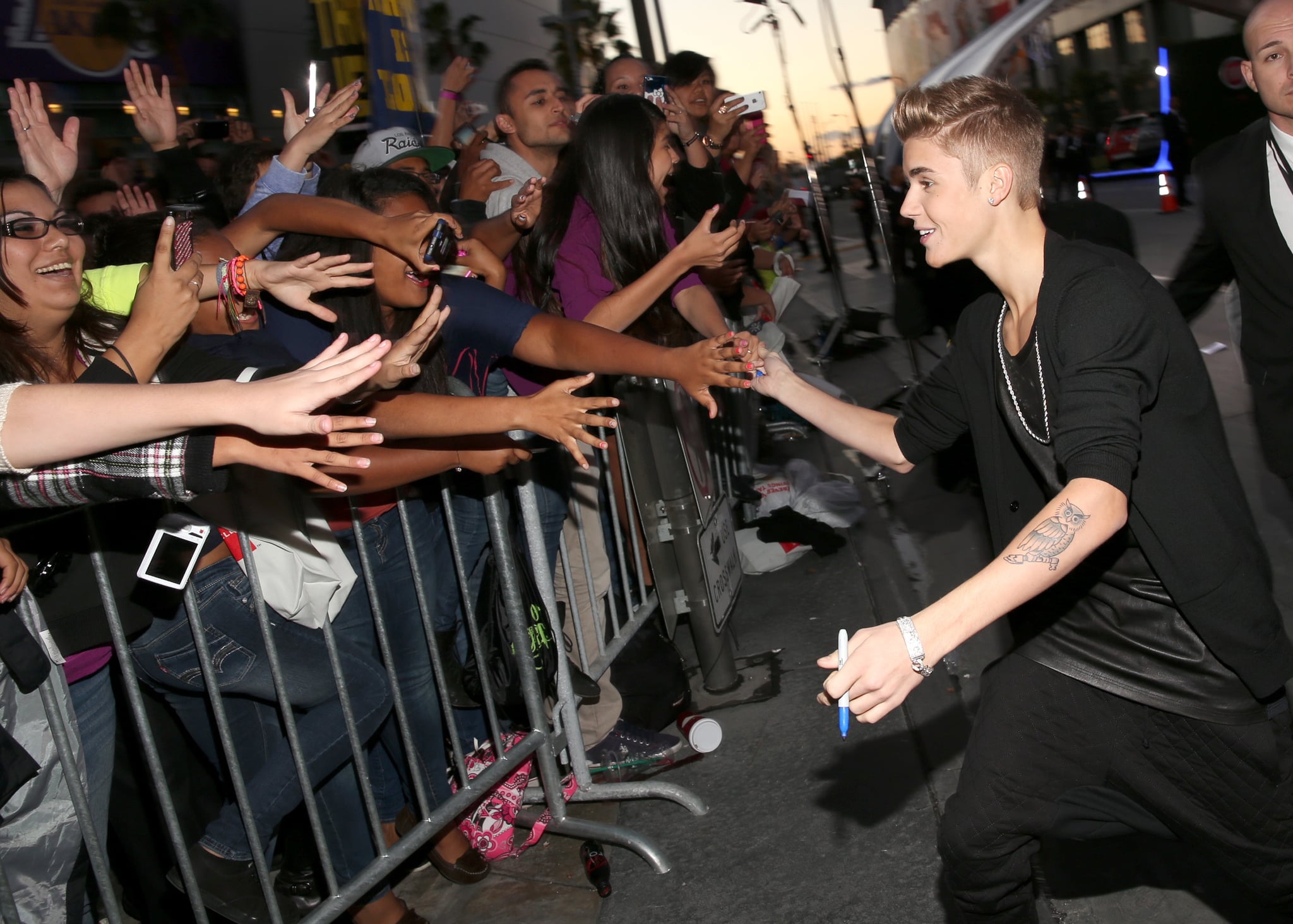 Justin bieber and fans