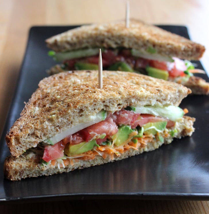 Vegetable and Hummus Sandwich Vegetarian Sandwich Fillings, Ideas and