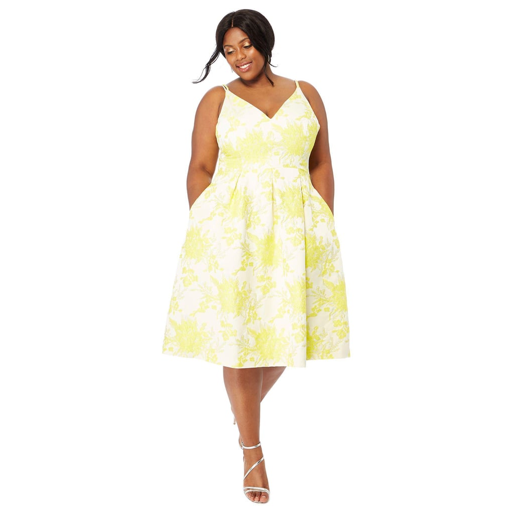 Debut Yellow Floral Fit and Flare Dress
