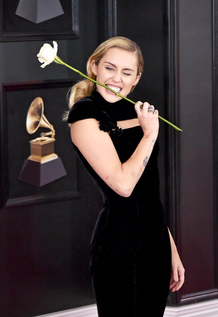 Miley Cyrus Black Jumpsuit at the Grammys 2018