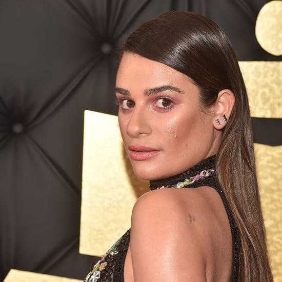 Lea Michele Makeup and Hair Grammys 2017