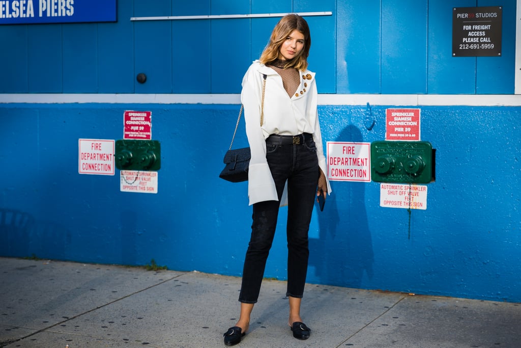 Over a Long-Sleeved Mesh Turtleneck