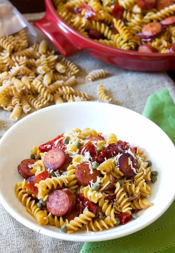 Sausage and Sweet Sun-Dried Pepper Pasta