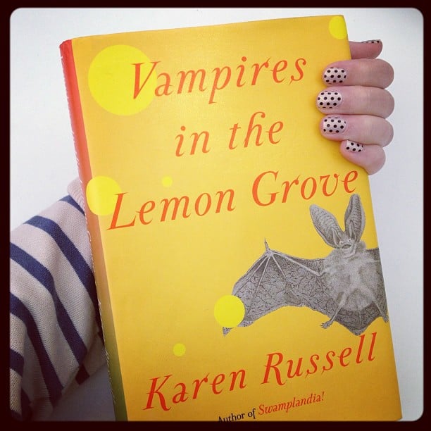 Awkwardly holding my next #popbooks — Vampires in the Lemon Grove — to show off my fun mani.