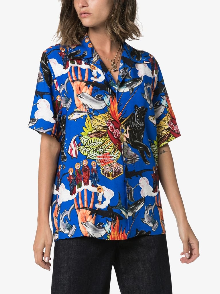 Esteban Cortazar Sea-Life Print Shirt