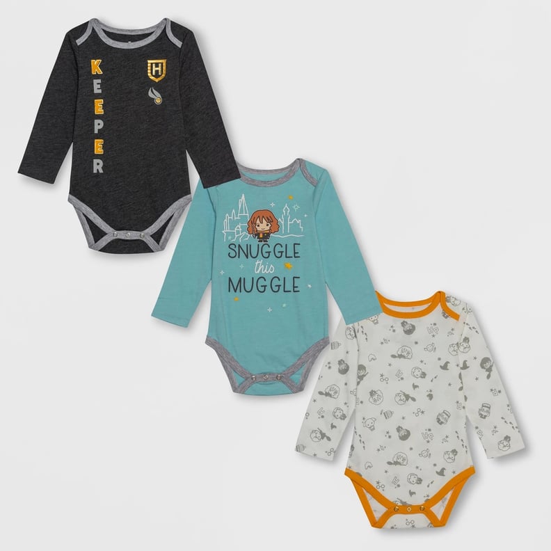 Baby Harry Potter 3-Pack Long Sleeve Bodysuits