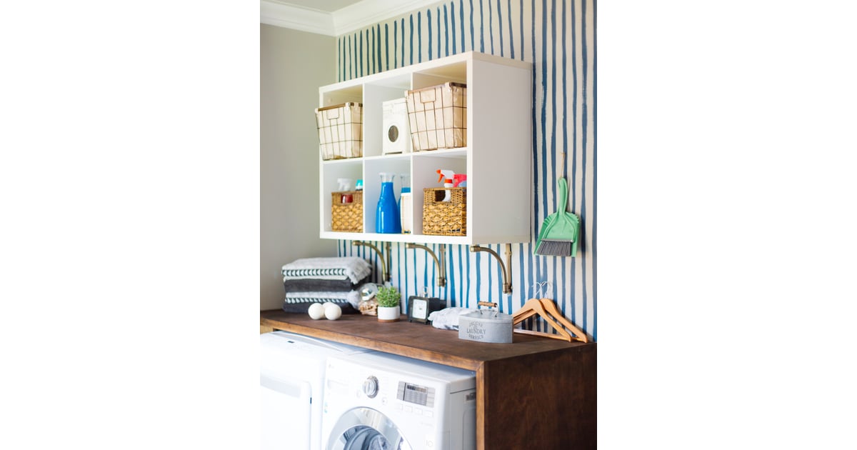 With hooks to hang cleaning supplies and multi surfaces for items to