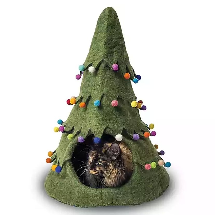 Celebrate the Holidays With a Christmas Tree Bed For Cats