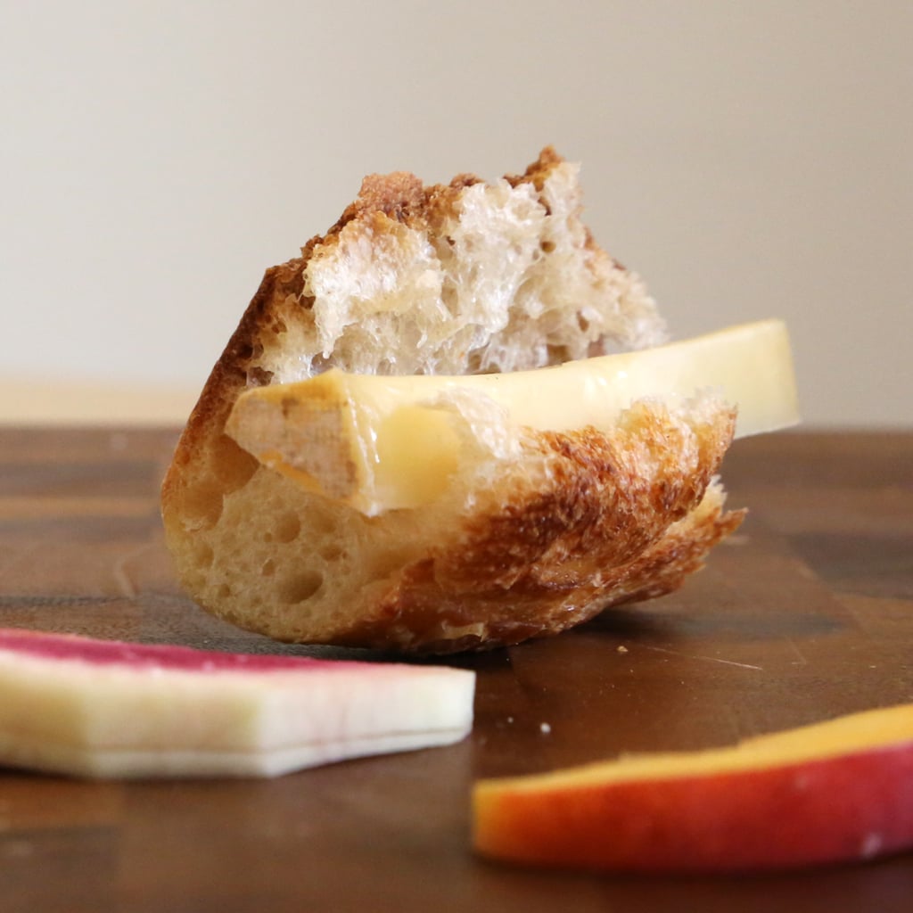 Cheese, Bread, and Fruit