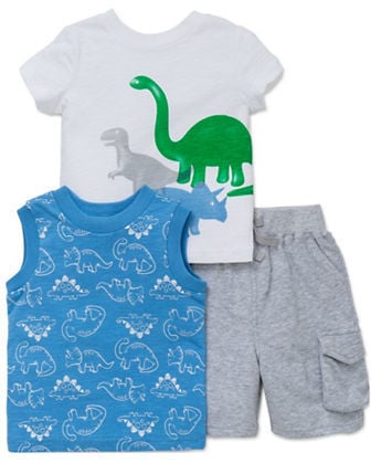 Dinosaur Tee, Tank Top, and Shorts Set