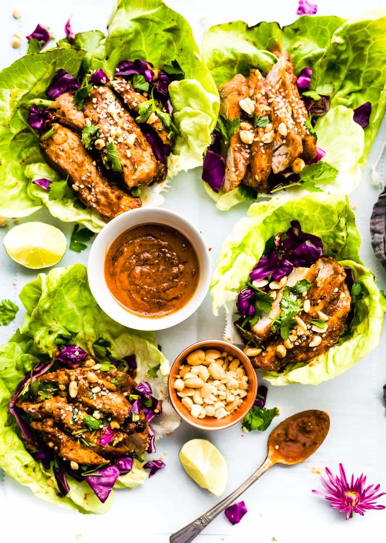 Sticky Chinese BBQ Pork Lettuce Wraps