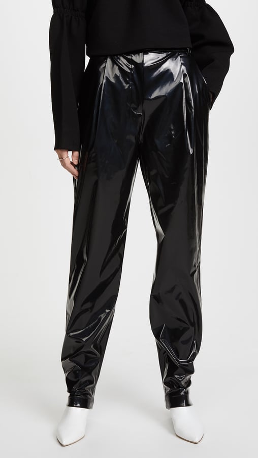 Tibi Patent Sculpted Pleat Pants | What 