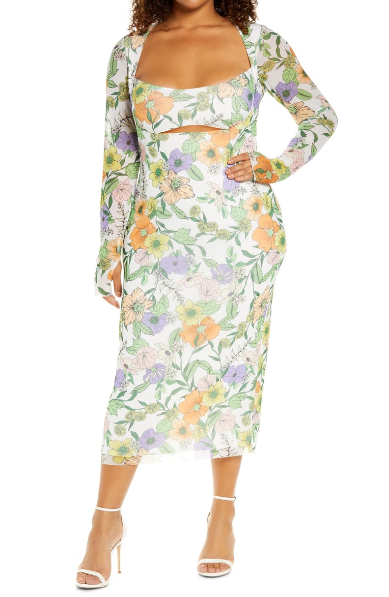For a Flowery Ensemble: Kellen Cutout Midi Dress