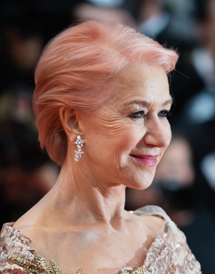 Helen Mirren Pink Hair At Cannes Film Festival Popsugar Beauty Uk