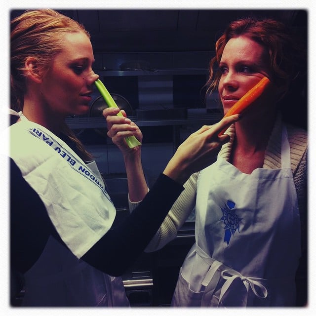 Blake posted this funny photo with her sister Robyn, captioned, " . . . can't understand why people don't take me seriously as a chef. #PleaseDontShowLeCordonBleu @RobynLively #WhoPutsTrufflesOnTheirNipplesDearGodCantReportersTakeAJoke #ThatWasTheLongestHashtagEver."