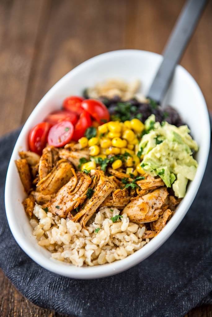 Meal Prep Chicken Burrito Bowl