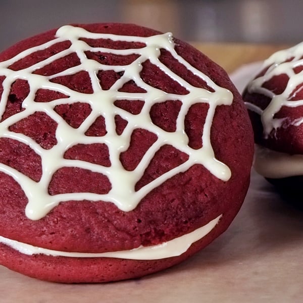 Spider-Man's Favorite Red Velvet Whoopie Pies