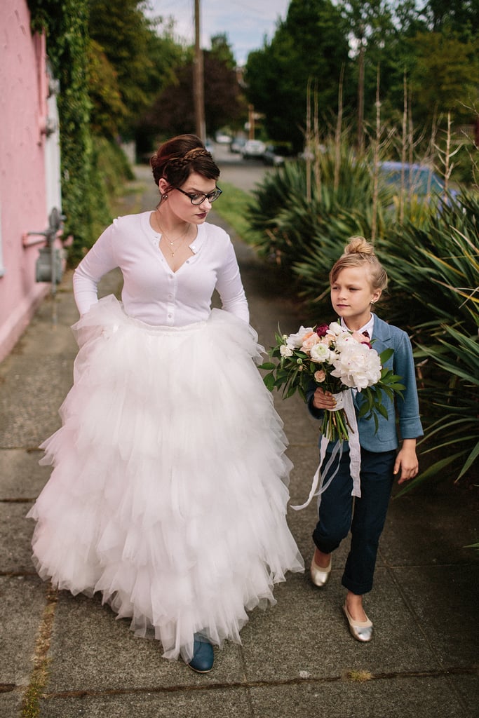 Little Girl Is Ring Bearer in Mom's Wedding