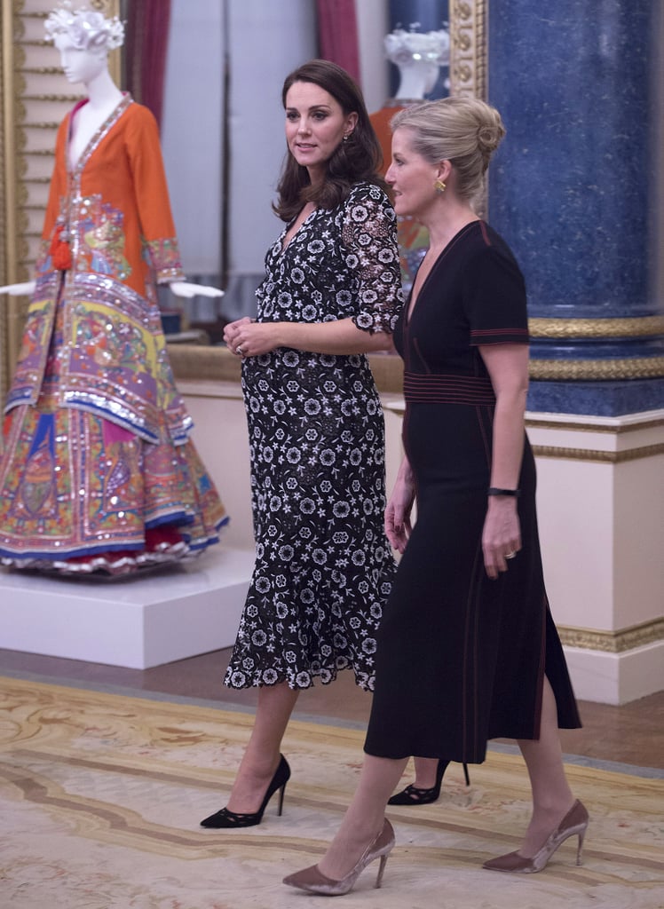 Kate Middleton Black and White Floral Erdem Dress