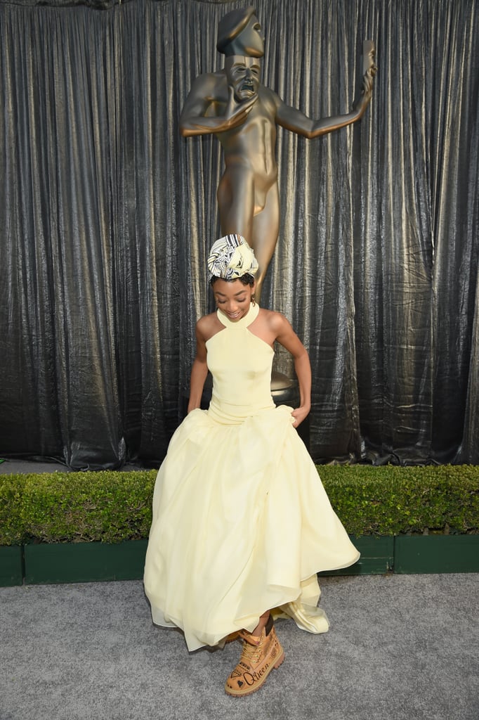 Eris Baker Wearing Timberland Boots at the 2019 SAG Awards