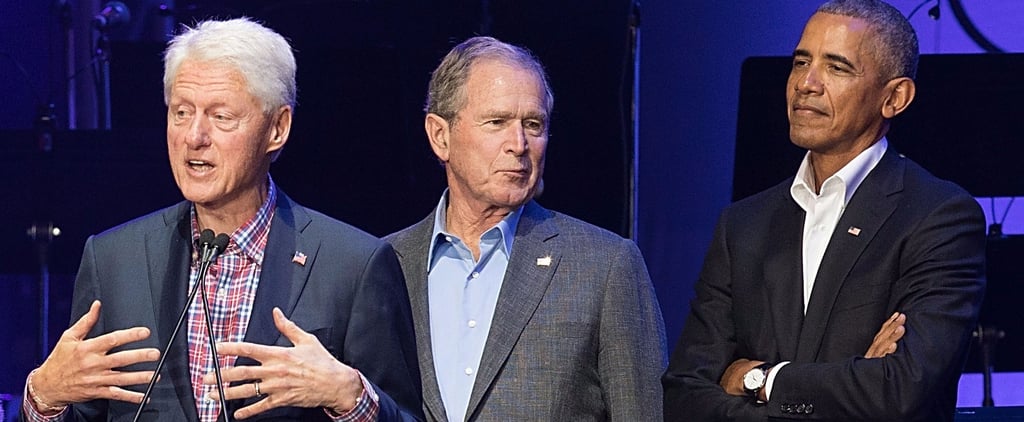 Barack Obama, George W. Bush Laugh at Relief Event Oct. 2017