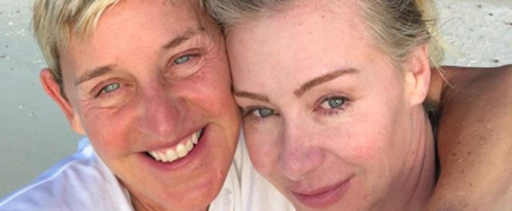 Ellen DeGeneres and Portia de Rossi No-Makeup Selfie