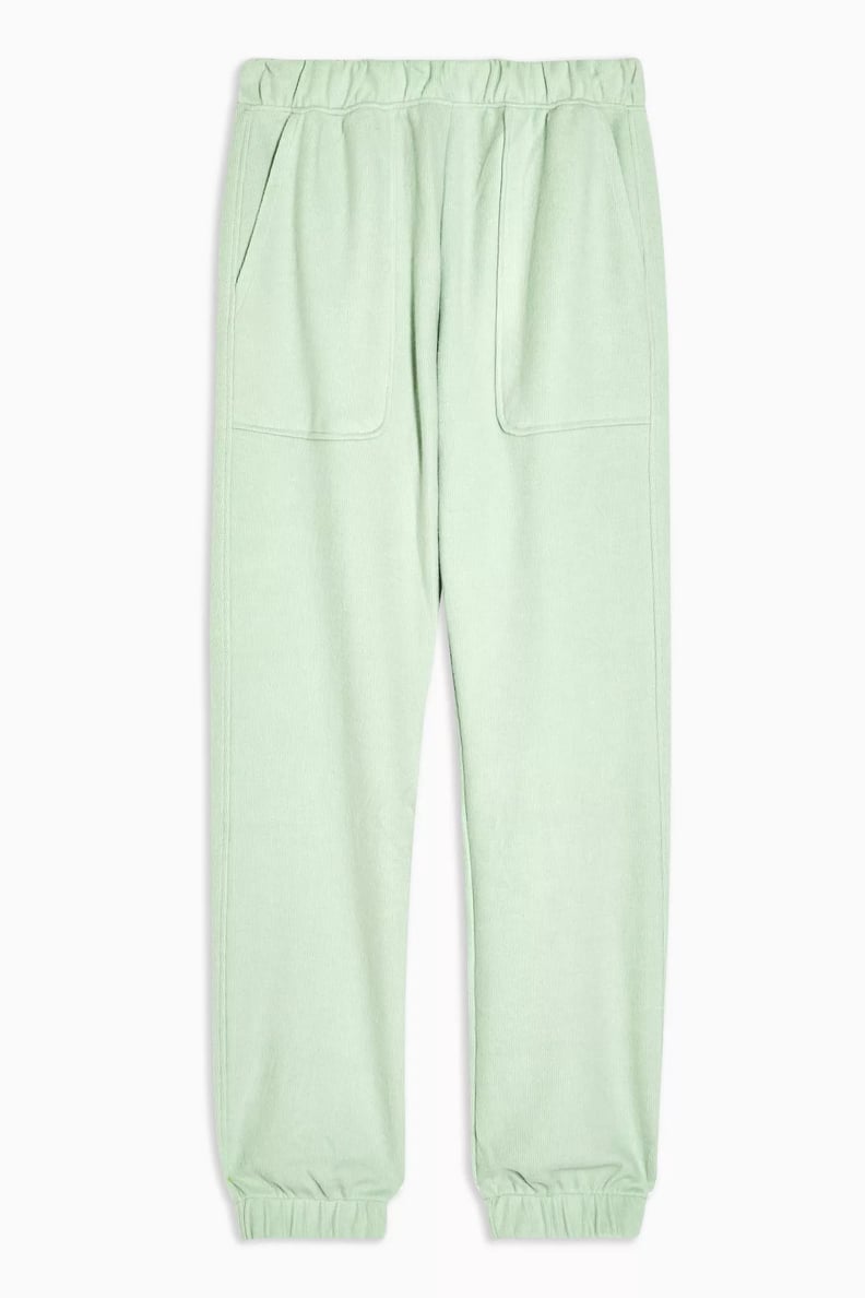 Topshop Green Brushed Oversized Joggers