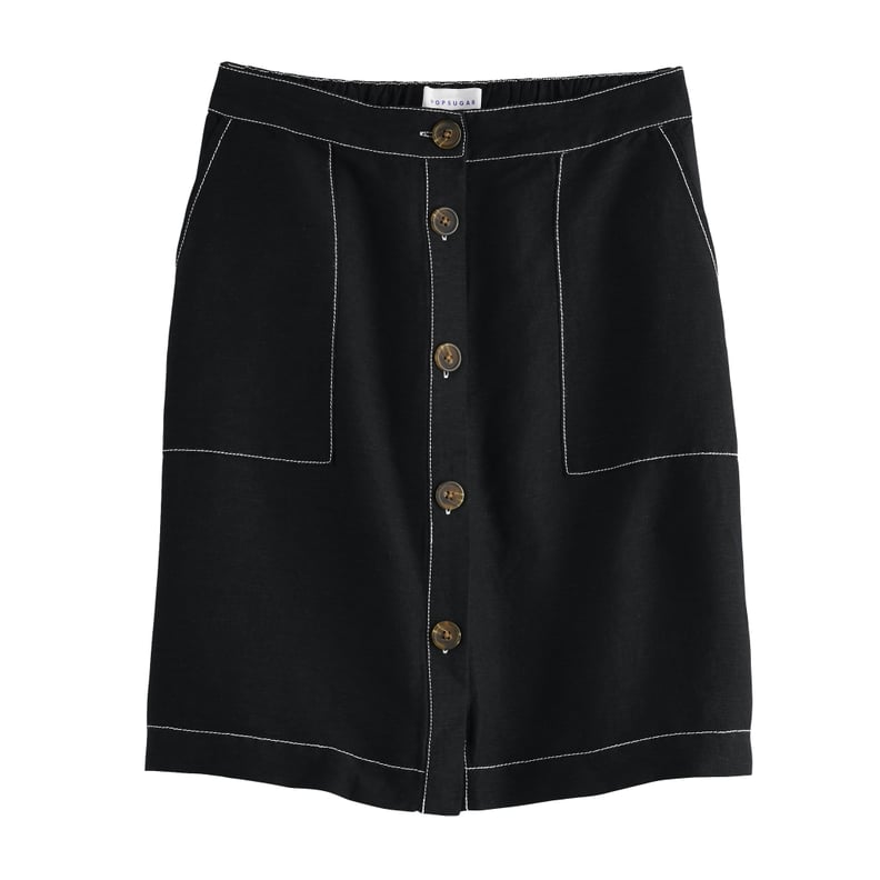 POPSUGAR Button-Up Mini Skirt