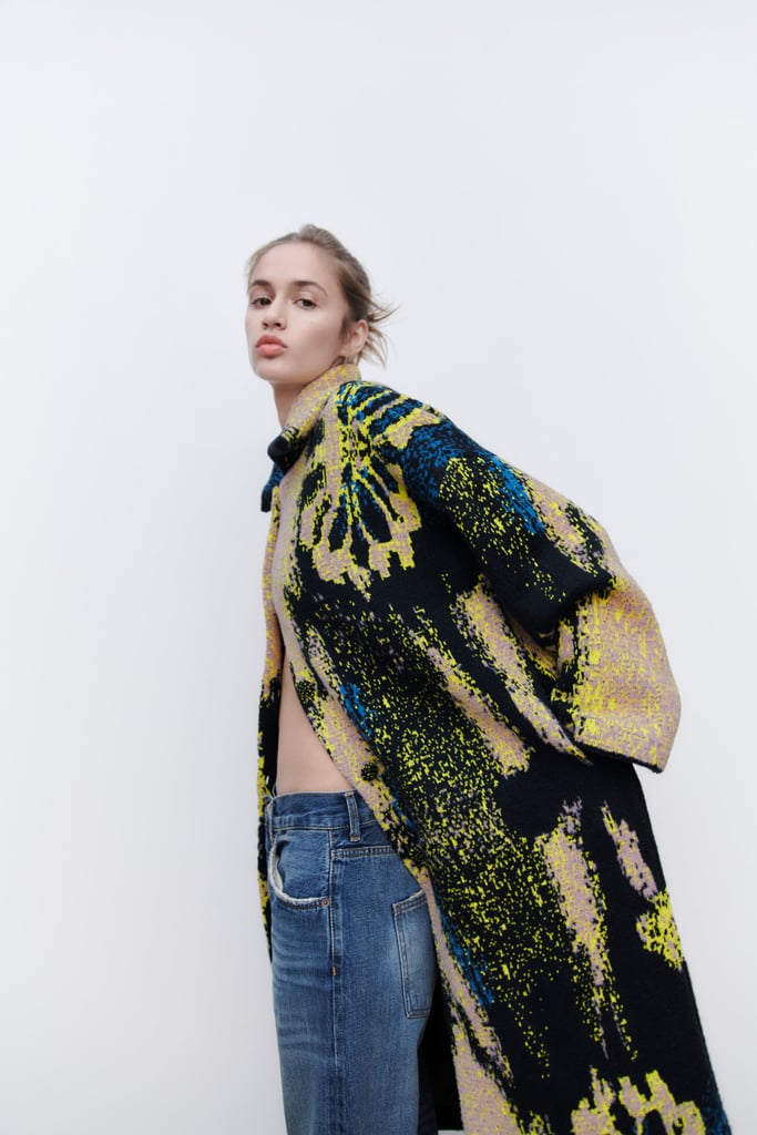 A Winter Coat: Zara Jacquard Knit Coat