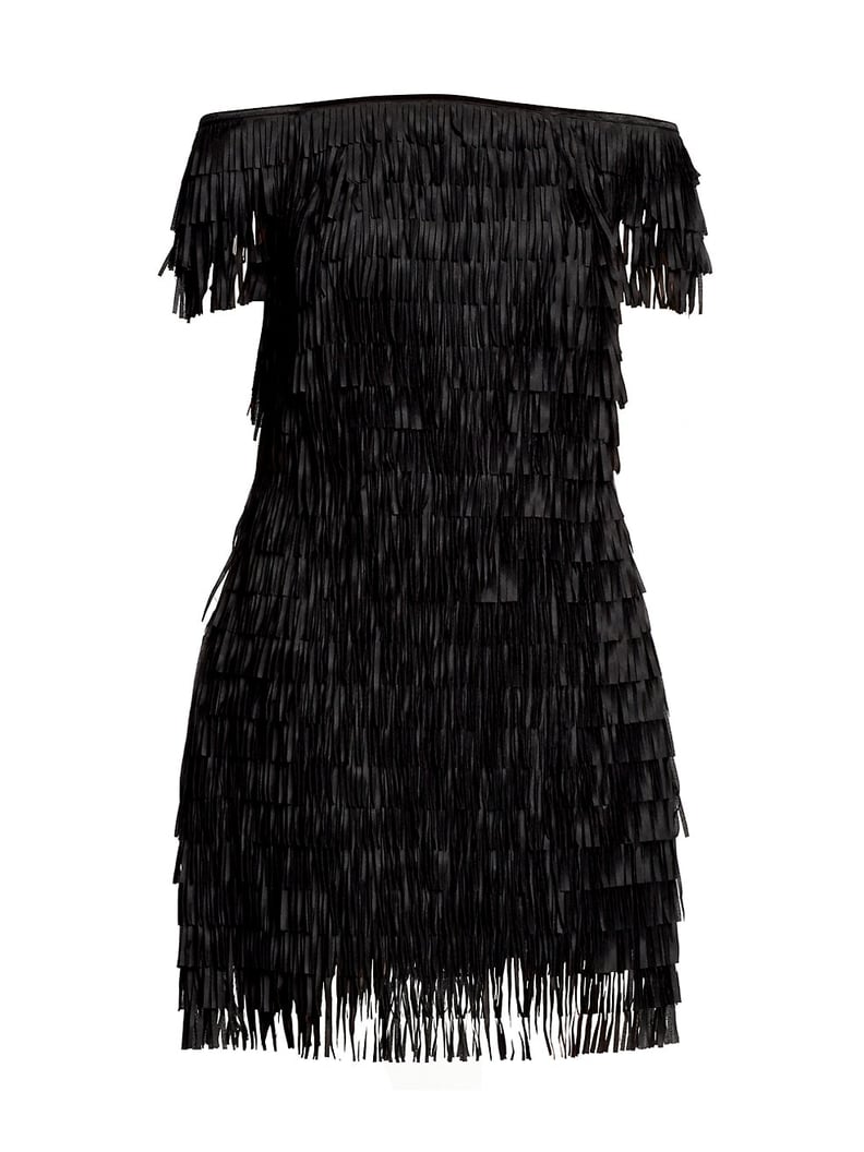 Tadashi Shoji Fringe Off-the-Shoulder Minidress