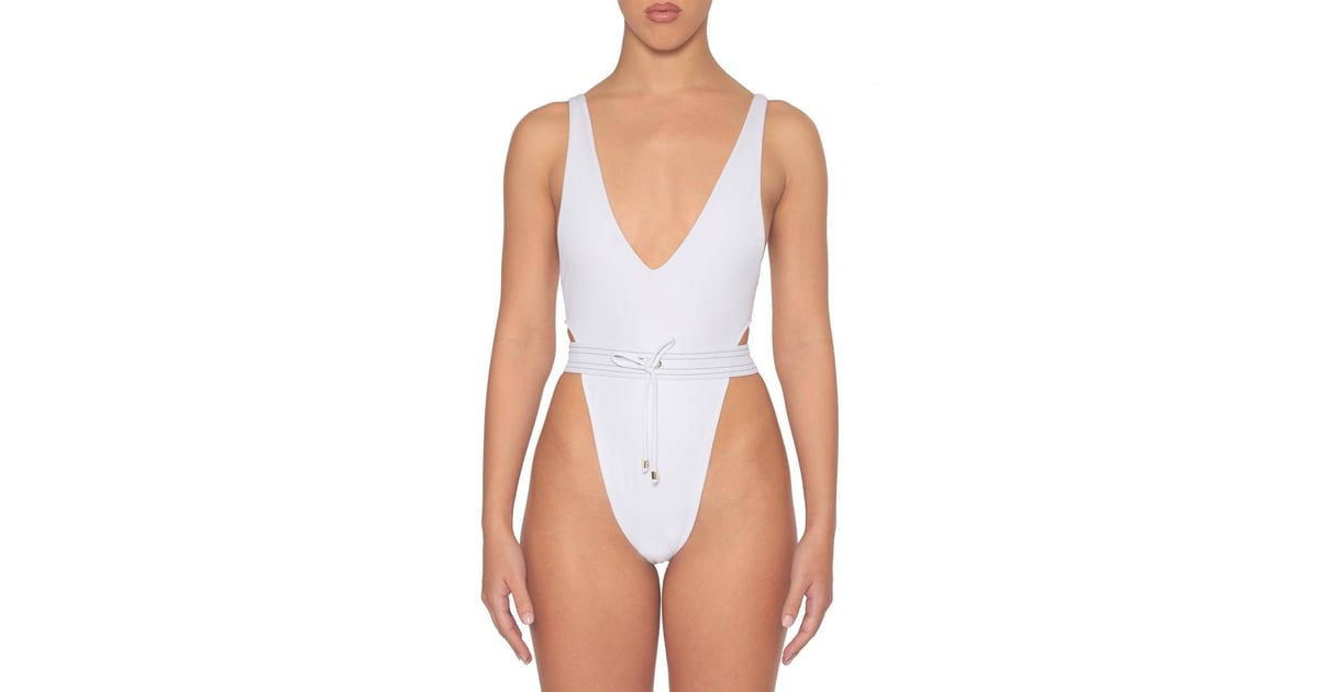 J Lo S Heart Of Sun Swim Halo One Piece J Lo S Selfcaresunday Was Spent Wearing This White Hot Cutout Swimsuit Popsugar Latina Photo 3