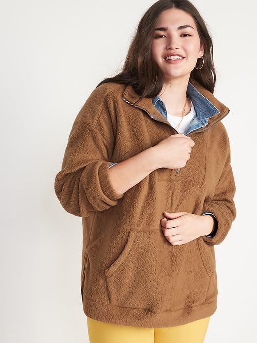 Old Navy Oversized Sherpa Half-Zip 