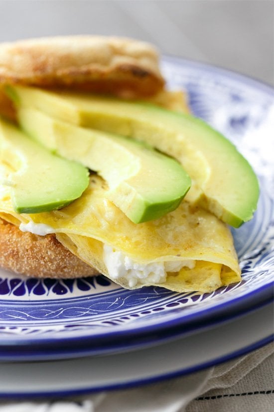 Goat Cheese and Avocado Egg Sandwich