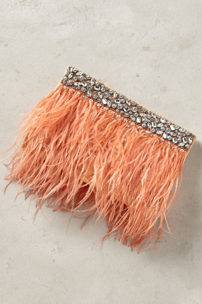 Anthropologie Feathered Fete Clutch ($98)