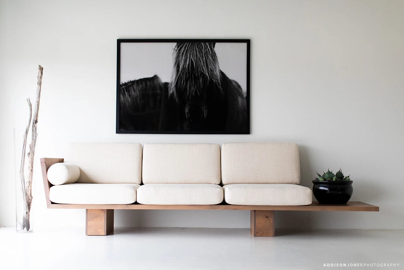 Minimalist wooden sofa deals