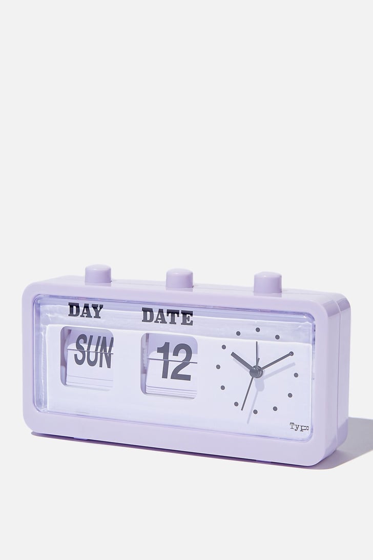 Typo Retro Flip Clock Pastel Decor Gifts For Soft Girls POPSUGAR