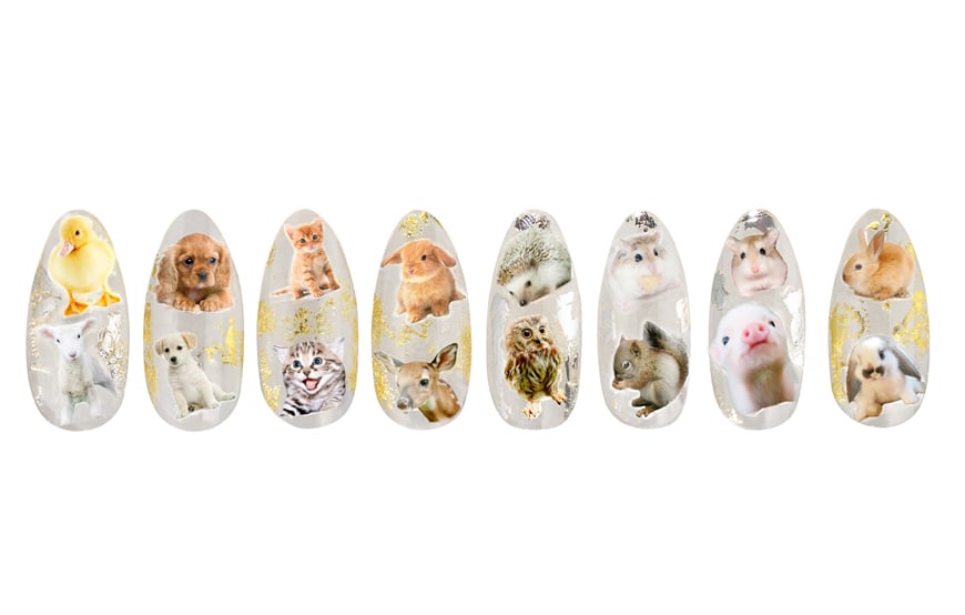 House of Holland For Elegant Touch Kitty Kitsch Nails