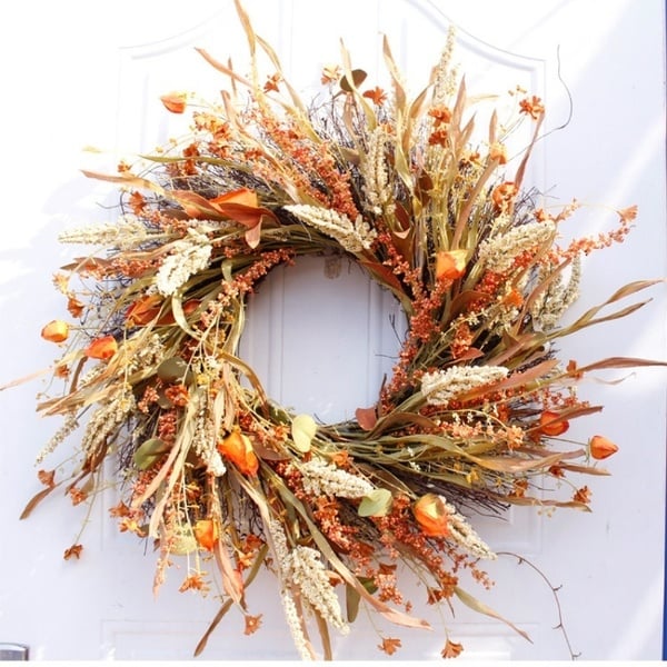 Autumn Harvest Garland Grain Wreath